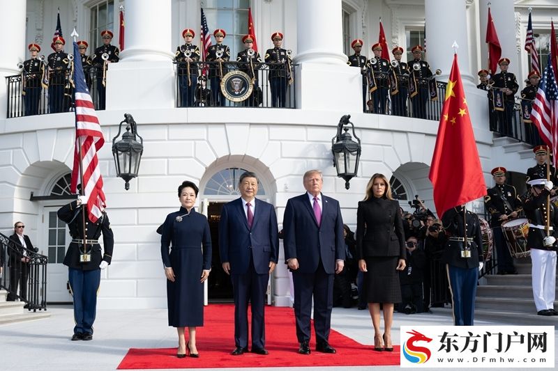 习近平出席美国总统特朗普在白宫举行的欢迎仪式(图3)