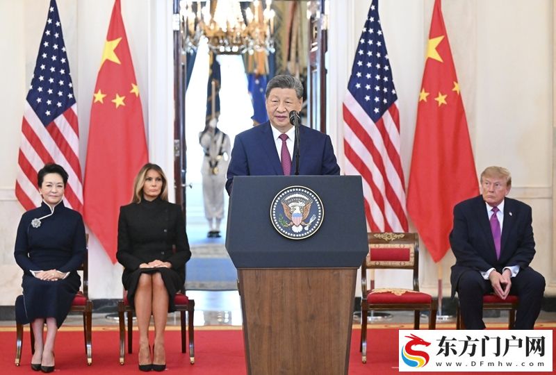 习近平出席美国总统特朗普在白宫举行的欢迎仪式(图8)