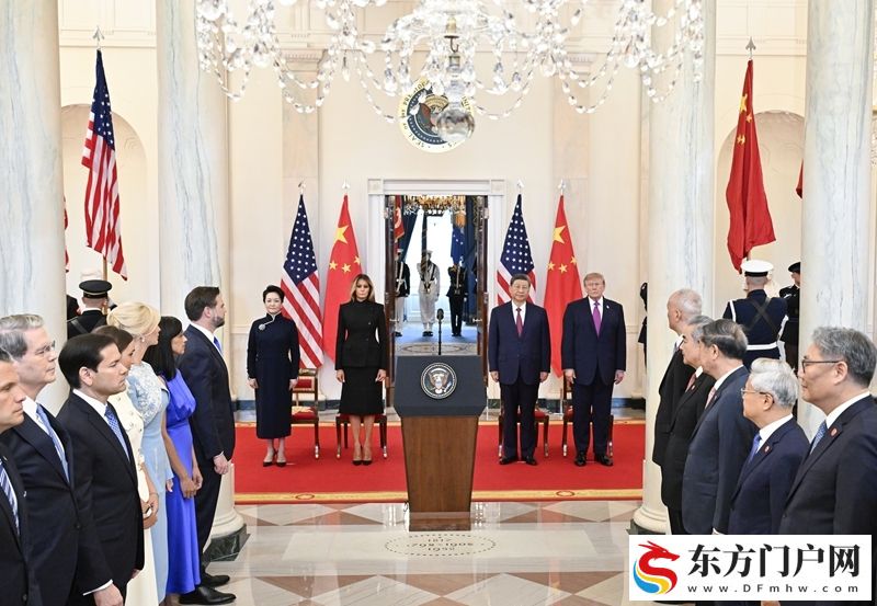 习近平出席美国总统特朗普在白宫举行的欢迎仪式(图5)