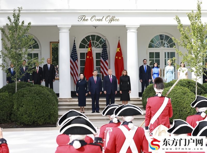 习近平出席美国总统特朗普在白宫举行的欢迎仪式(图17)