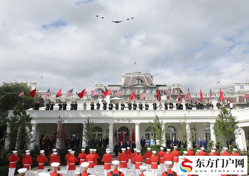 习近平出席美国总统特朗普在白宫举行的欢迎仪式(图18)