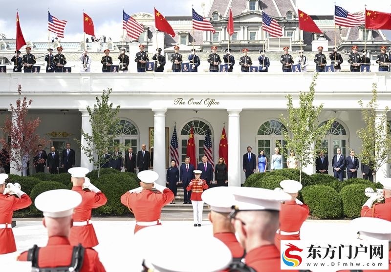 习近平出席美国总统特朗普在白宫举行的欢迎仪式(图19)